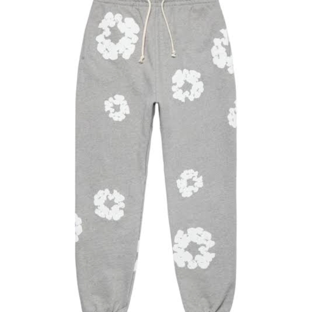 Men's Gray Floral Joggers